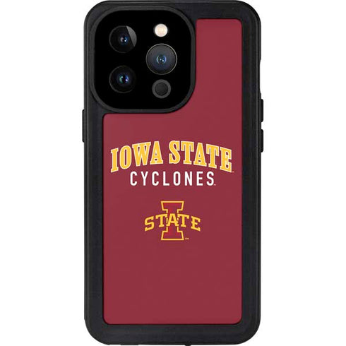 Iowa State University Collegiate Text iPhone 15 Pro Waterproof Case